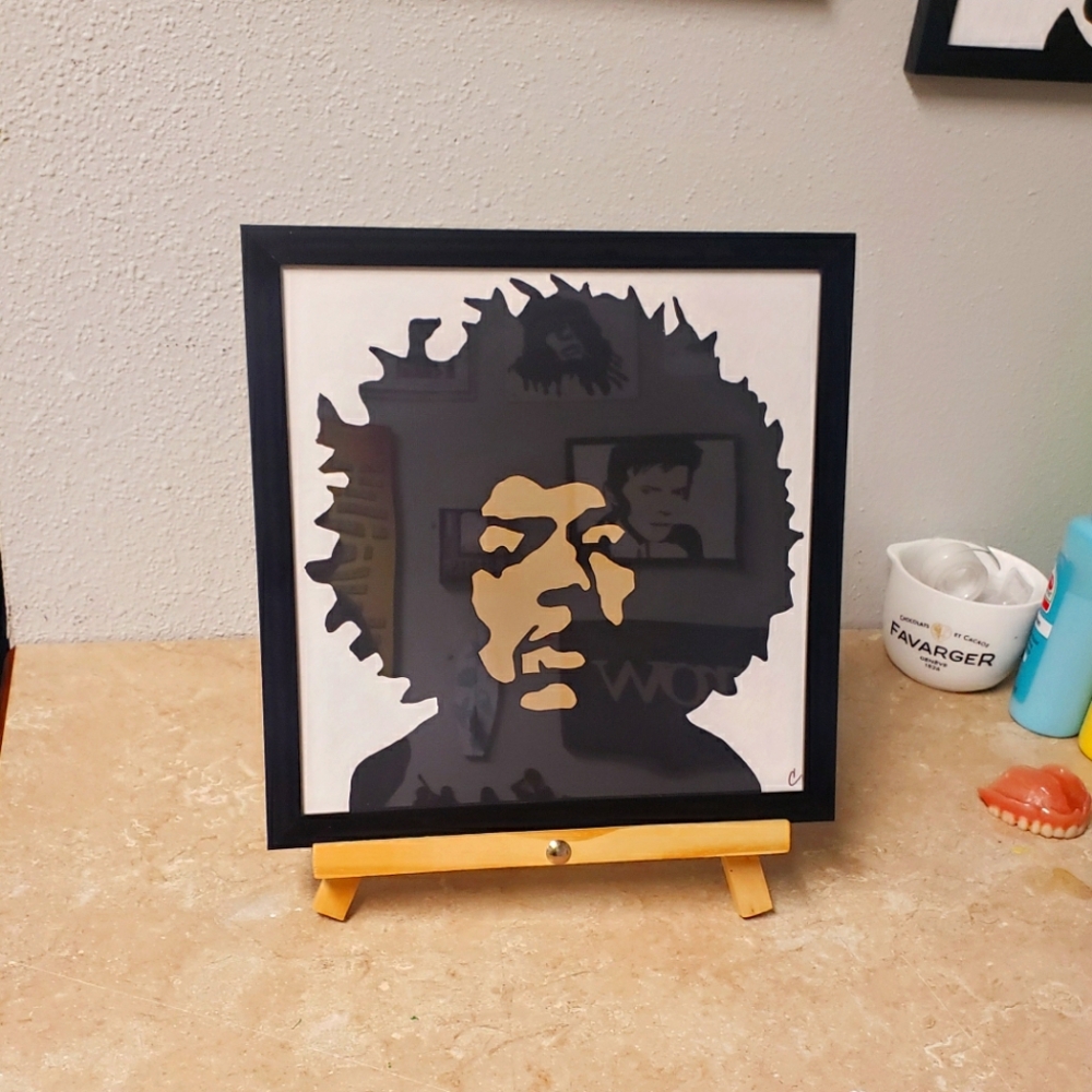 Jimi Hendrix Acrylic Painting 10 x 10